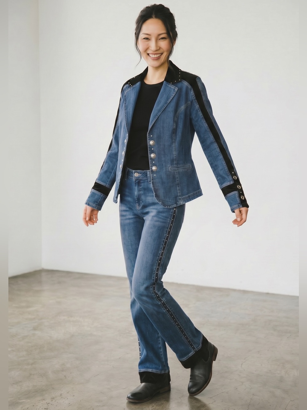 Ethyl  Denim 2- Piece set, Denim Jacket and Jeans. EUC to GUC
